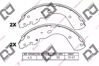 Комлект тормозных накладок DJ PARTS BS1062